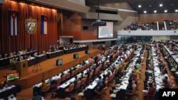 Vista de una sesión plenaria en la IX Legislatura de la Asamblea Nacional del Poder Popular el 21 de diciembre de 2018. Foto AFP/ Yamil Lage.